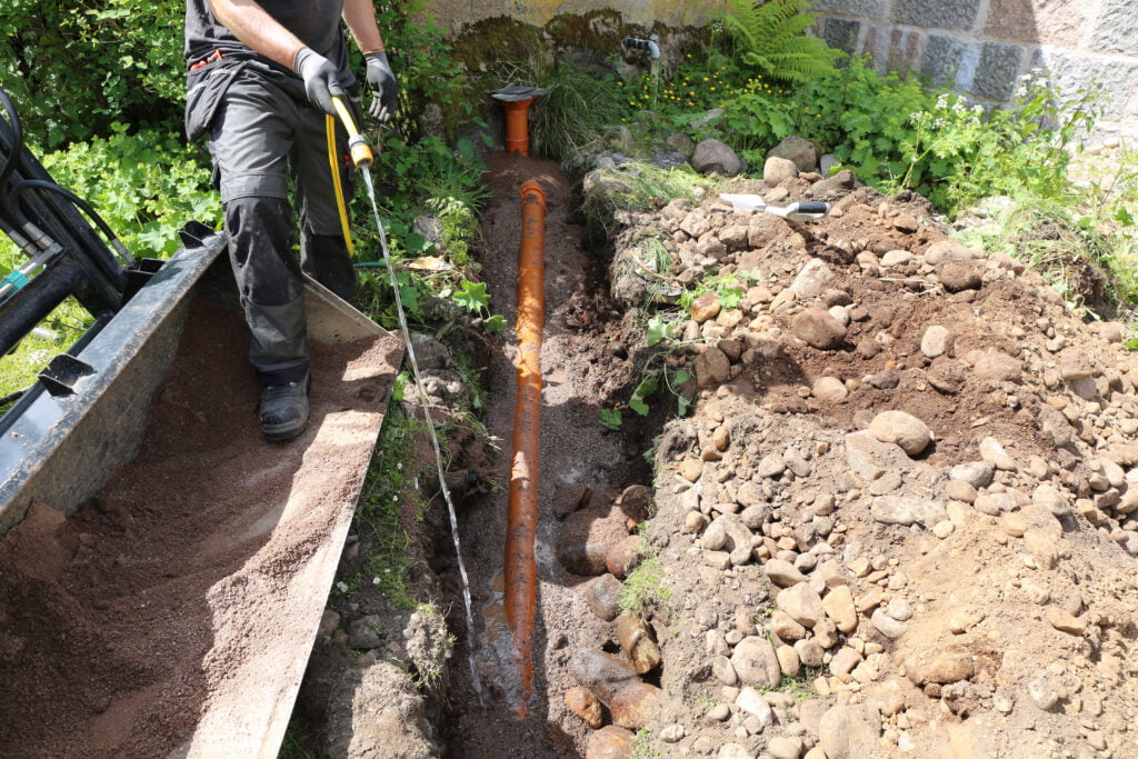 digging drainage